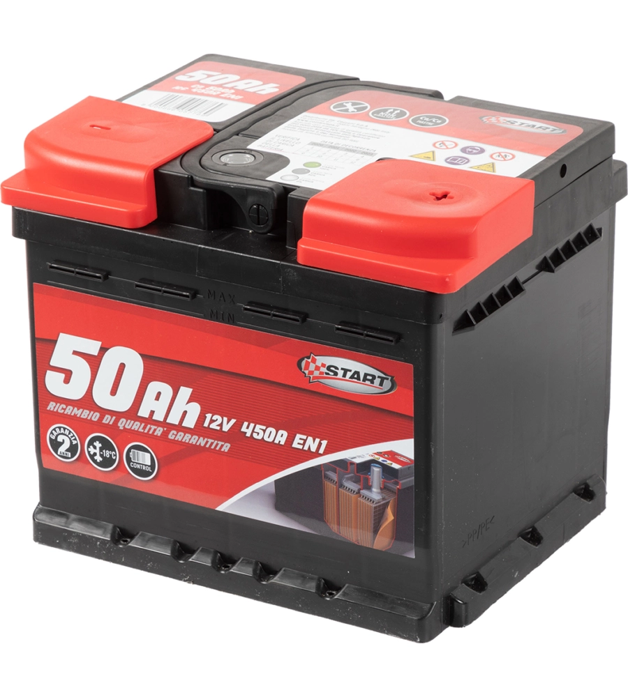 BATTERIA AUTO 50AH 12V 450A POLO POSITIVO DESTRO CASETTA L1